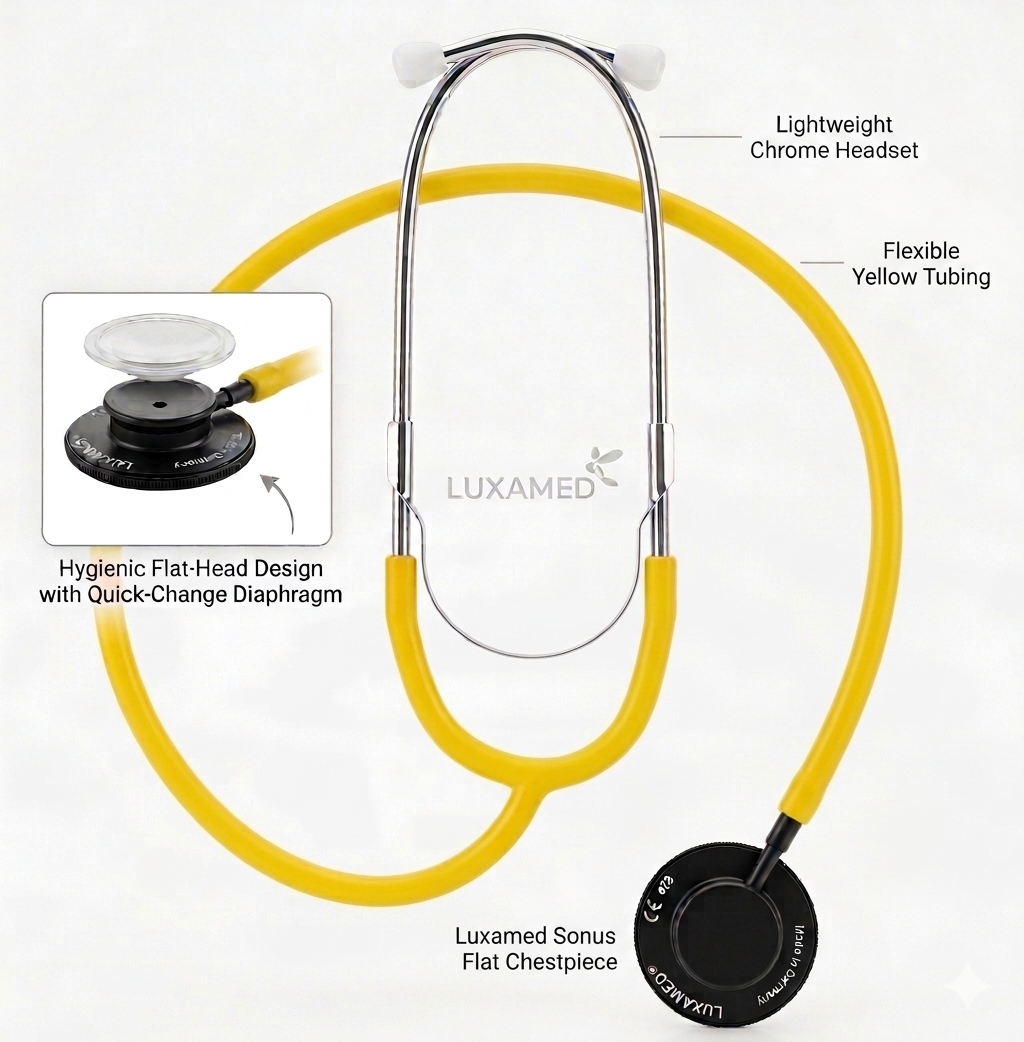 Luxascope Sonus Flat Flex Single-Head Stethoscope || Medical
