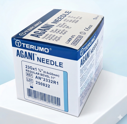23G Terumo Agani Disposable Needles || Blue, 1-1/4", 0.6 x 32 mm || Pack of 100