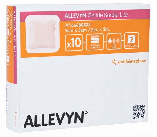 Allevyn Gentle Border Lite Foam Dressing || Pack of 10 || Smith & Nephew