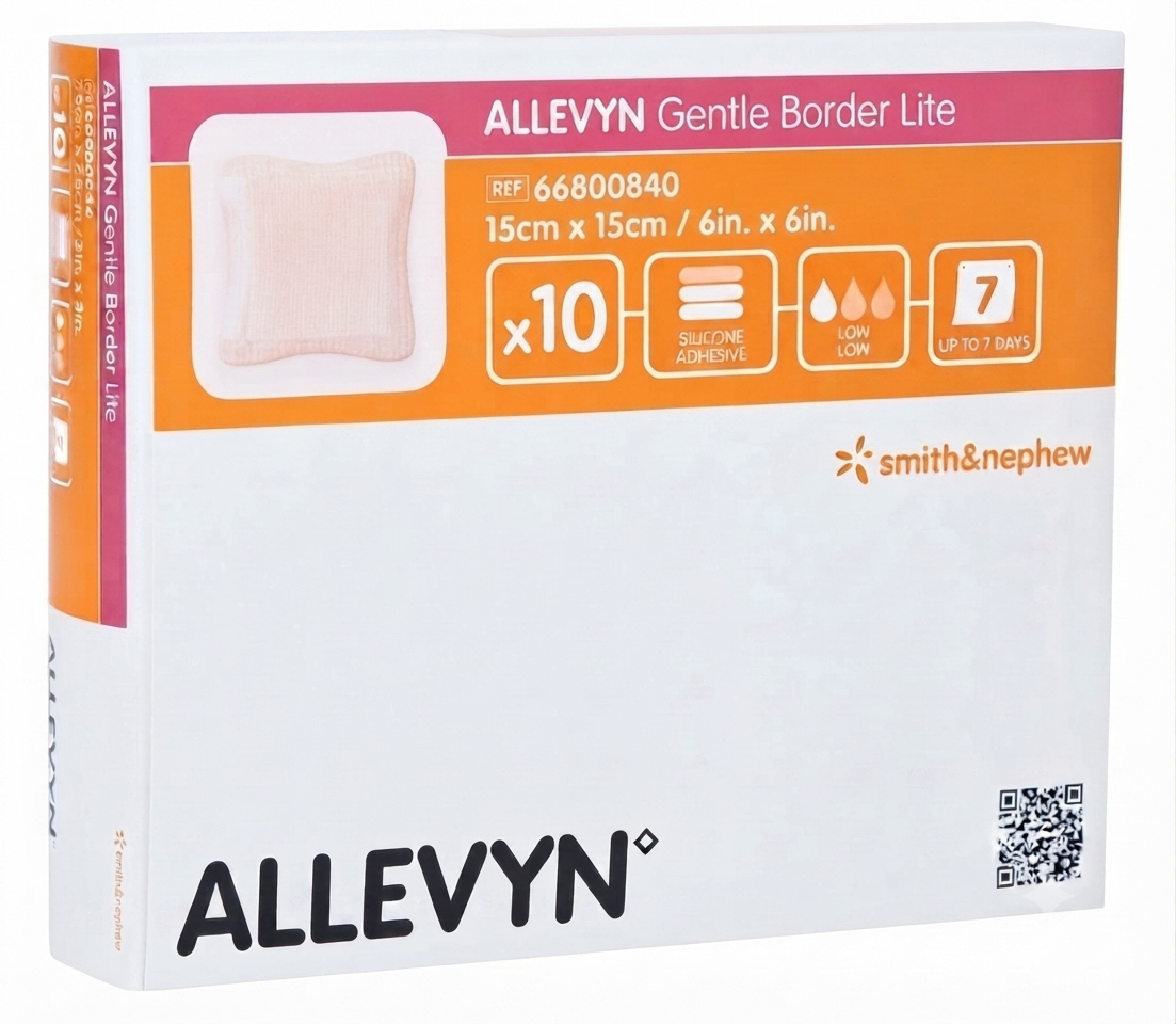 Allevyn Gentle Border Lite Foam Dressing || Pack of 10 || Smith & Nephew