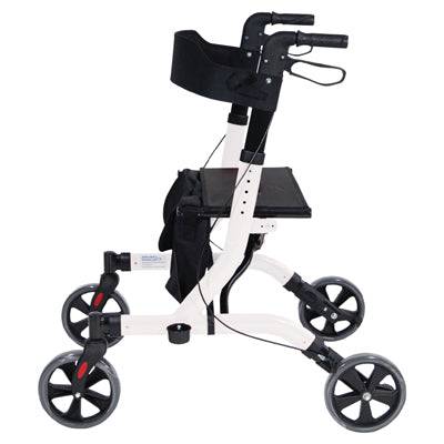 Aidapt Deluxe Ultra Lightweight Folding 4 Wheeled Rollator - White