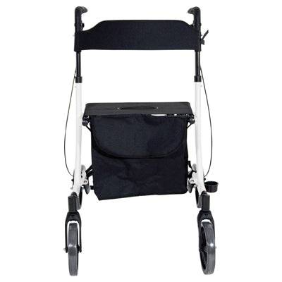 Aidapt Deluxe Ultra Lightweight Folding 4 Wheeled Rollator - White