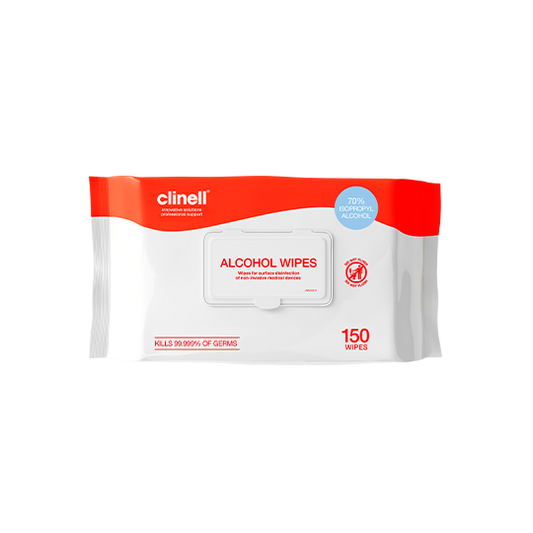 Clinell Alcohol Wipes Large || 70% IPA Surface Disinfectant || Pack of 150 wipes