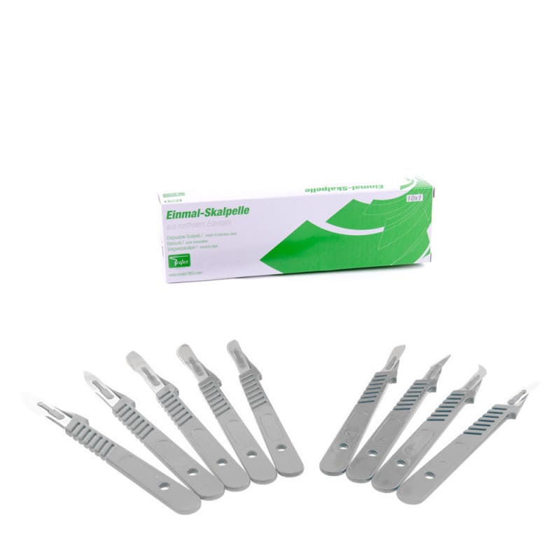 Disposable Sterile Scalpels with Steel Blade No 20 (Box of 10)