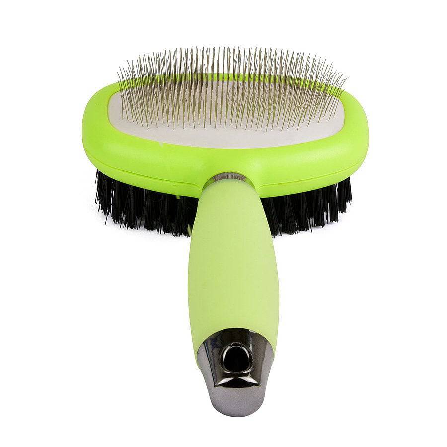 Double-Sided Fur Brush with Soft Handle