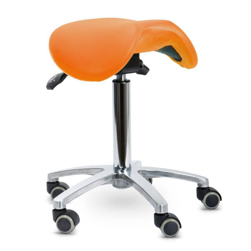 Revolving Stool with Tilting --- SADDLE STOOL ***Orange colour***
