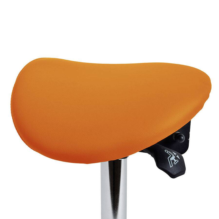 Revolving Stool with Tilting --- SADDLE STOOL ***Orange colour***