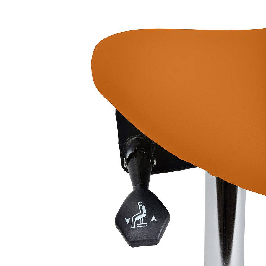 Revolving Stool with Tilting --- SADDLE STOOL ***Orange colour***