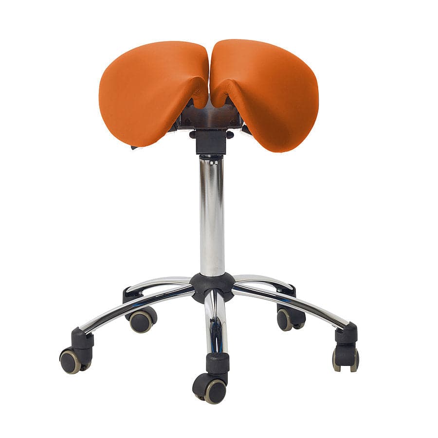 Split-Seat Saddle Stool - Orange
