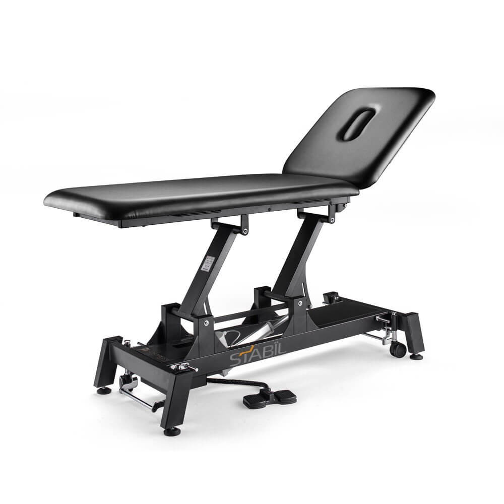 Stabil Pro 2 Section Electric Physio Couch - Black