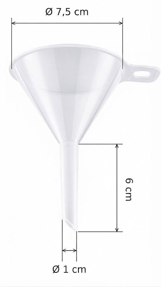 Teqler Plastic PP Lab Funnel || Laboratory Funnel for Liquid Transfer & Bottle Filling