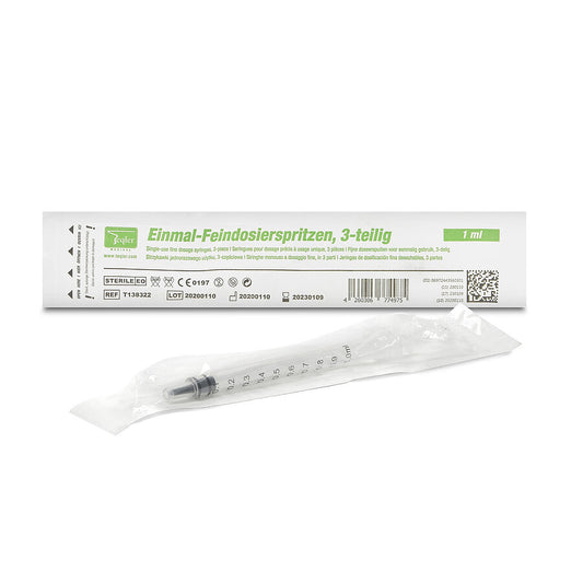1ml Precision Dosage Syringe || 3-Part || Pack of 100