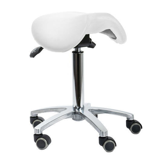 Ergonomic Revolving Saddle Stool with Tilting Seat