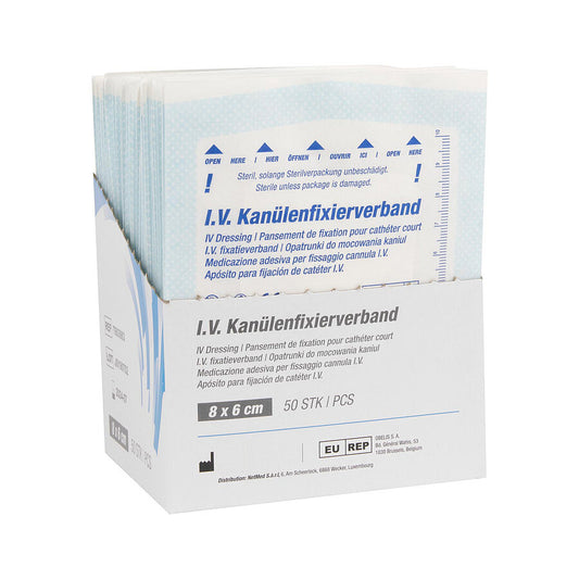 Sterile IV Dressings || 8cm x 6cm || Pack of 50