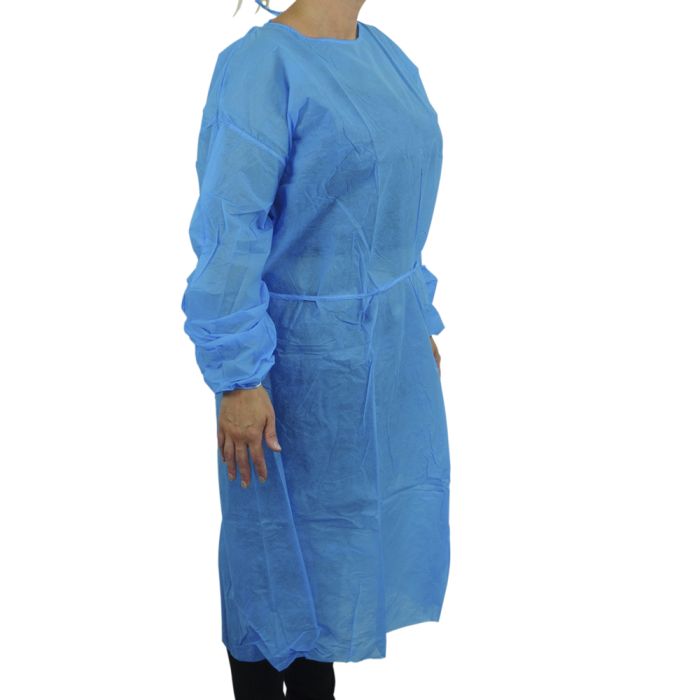 Disposable Long Sleeve Examination / Patient Gowns || Blue