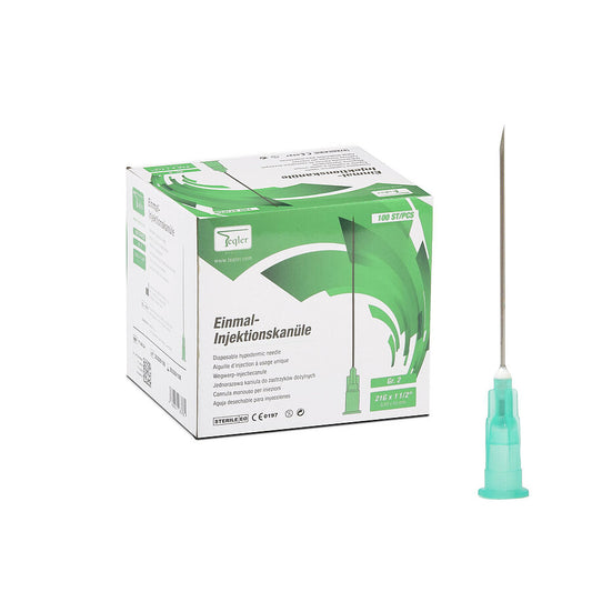 21G Disposable Hypodermic Needles || 1-1/2", 0.8 x 40mm || Pack of 100