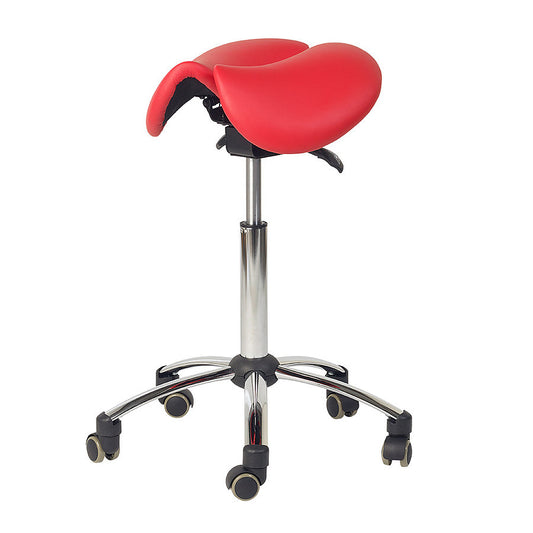 Split Seat Saddle / Chair Stool || Red