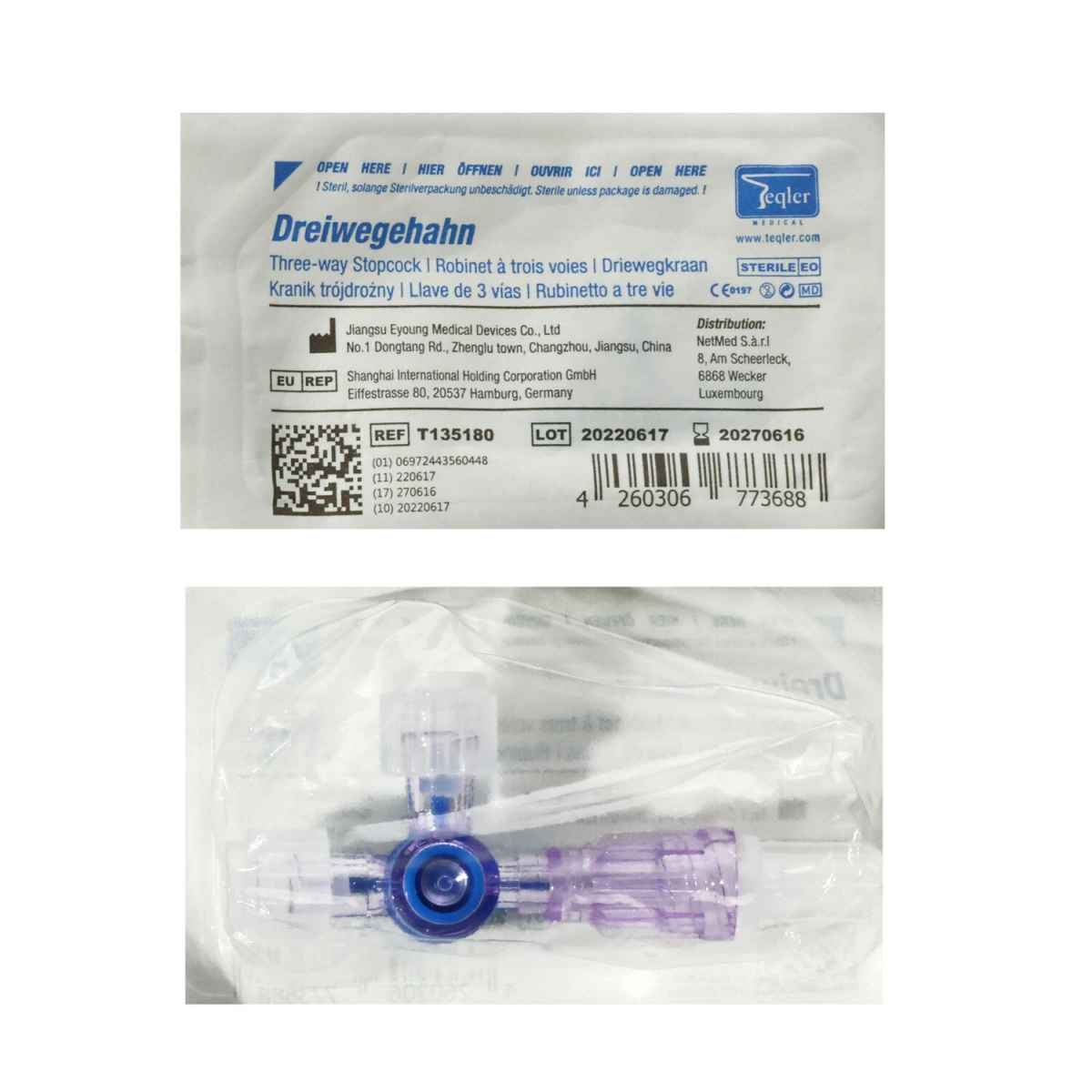 Three-Way Infusion Stopcock || Teqler