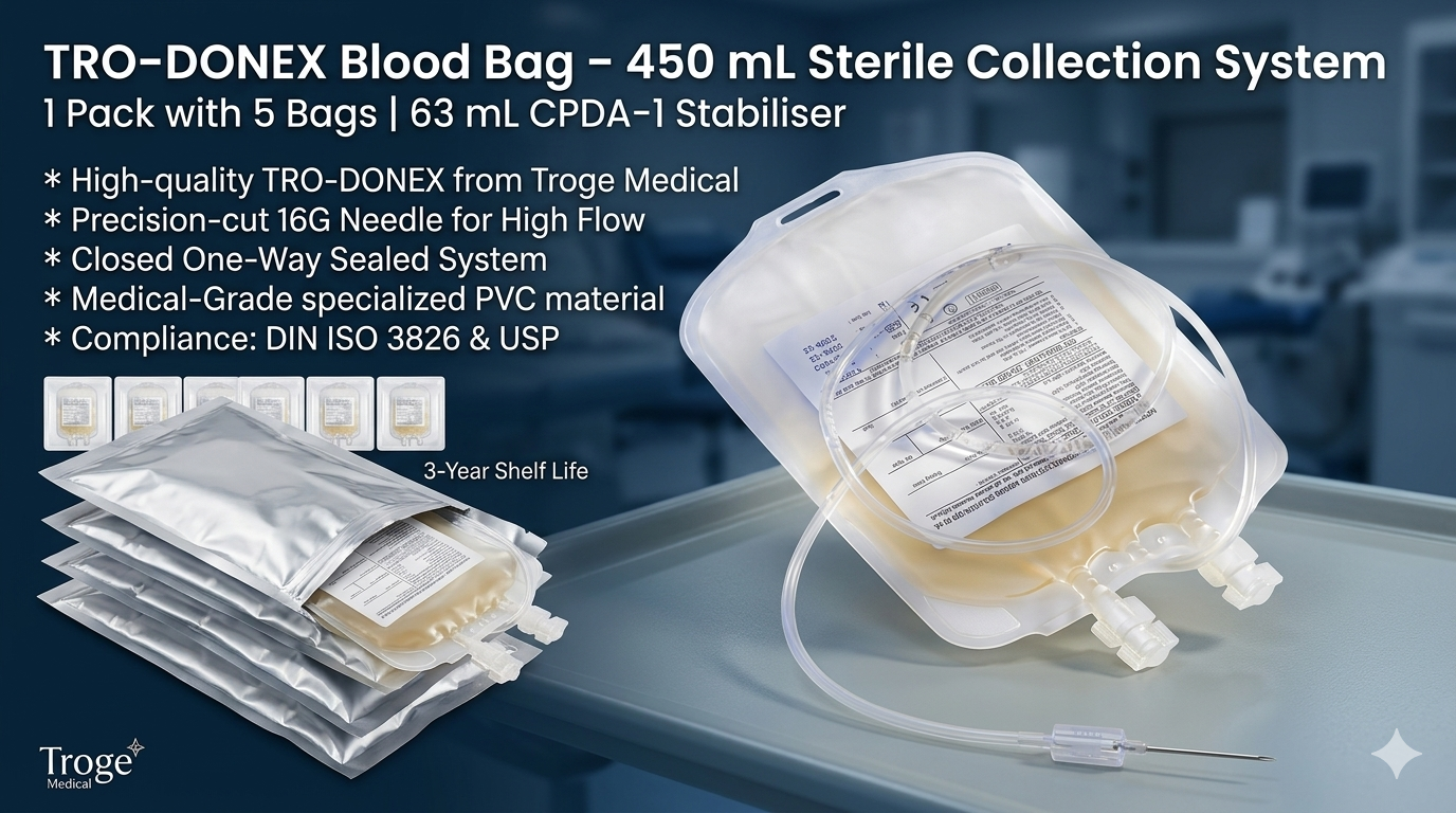 Sterile Blood Collection Bag (450ml Capacity) || Pack of 5