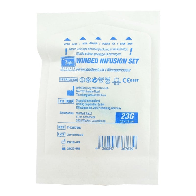 Butterfly Needle G23 || 0.6mm x 19mm || Blue - Pack of 100