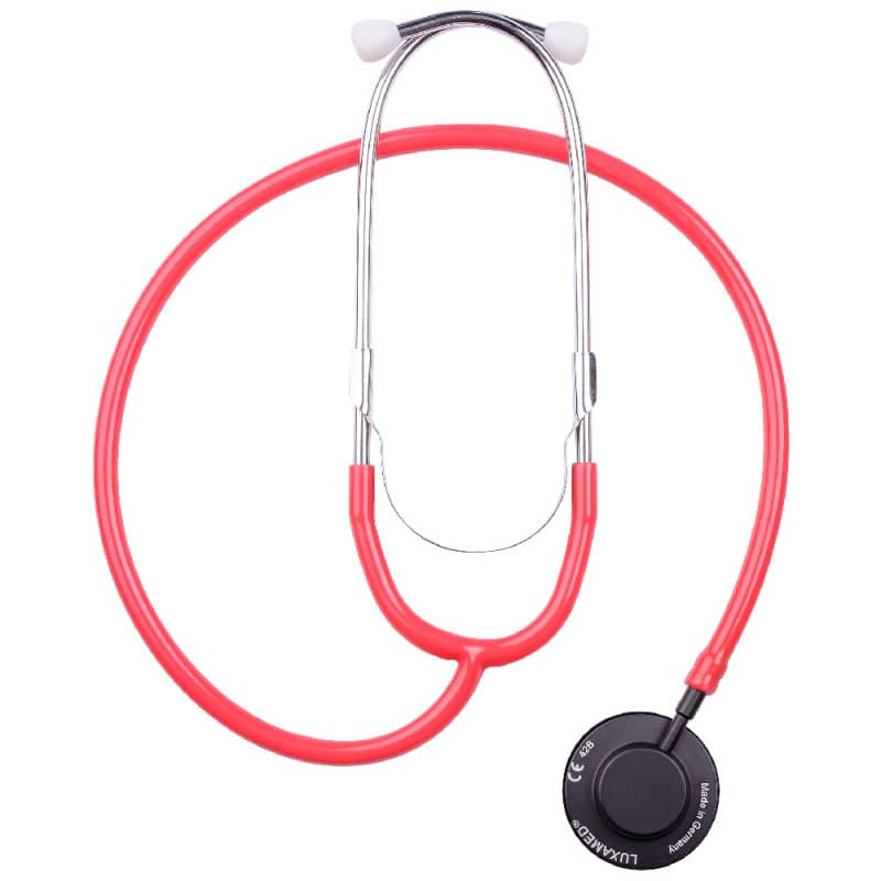 Luxascope Sonus Flat Flex Single-Head Stethoscope red