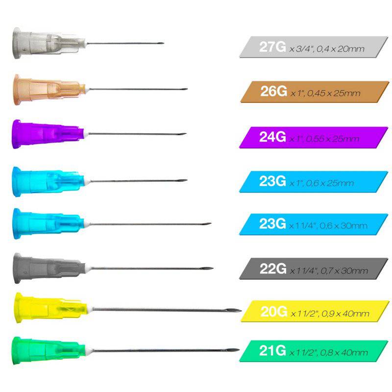 Teqler Disposable Needles 20G 0.9 x 40mm Yellow x 100