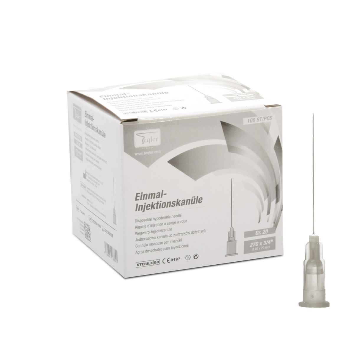 27G Disposable Hypodermic Needles || 3/4", 0.4 x 20mm || Pack of 100