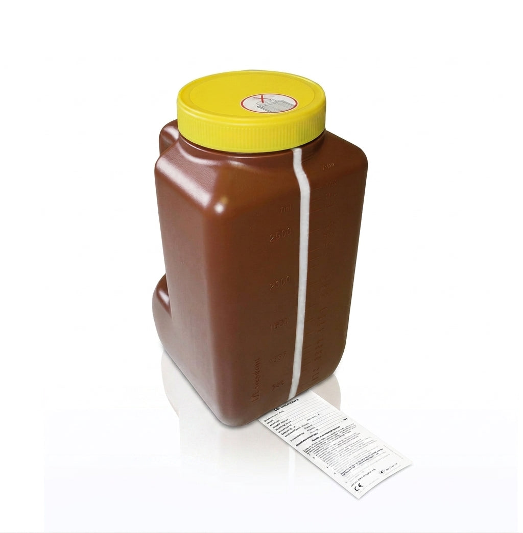 3-Litre Sarstedt Urinal Container with Transfer Unit || Medical Supplies