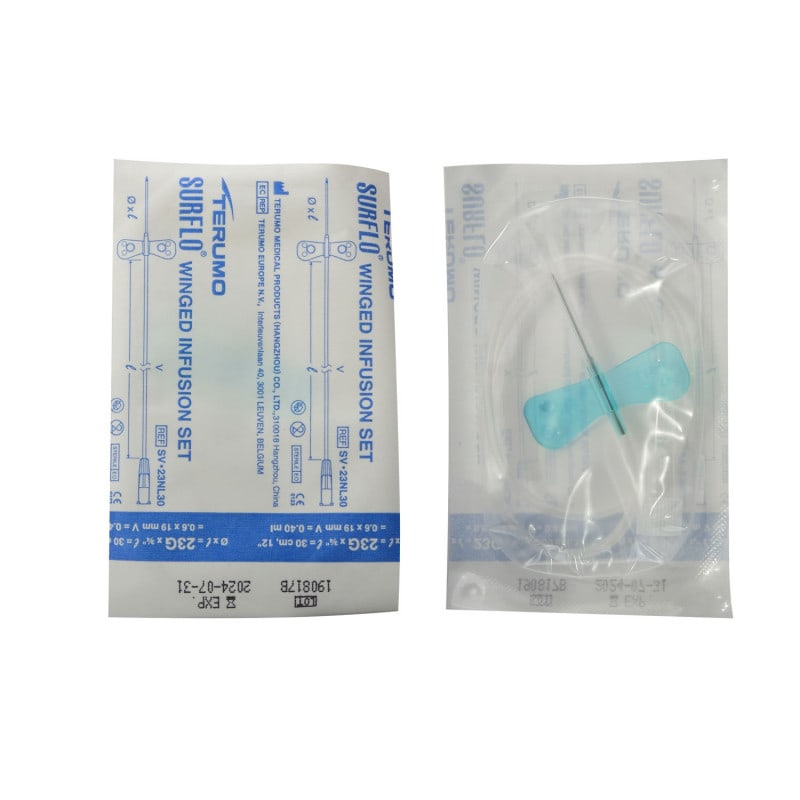 Butterfly Needle Terumo Surflo 21G, 0.80 x 19 mm, green