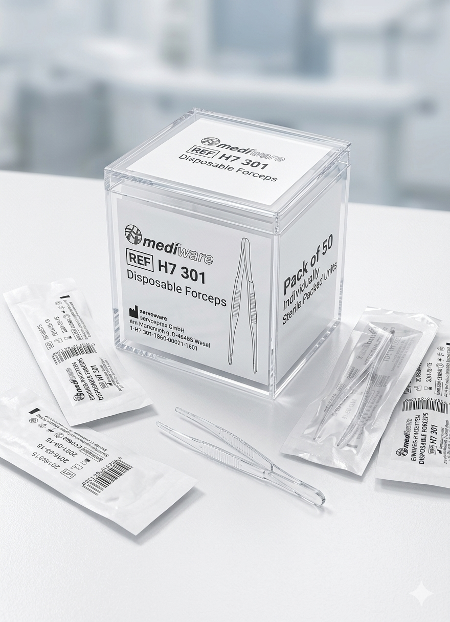 Mediware Disposable Sterile Forceps || Pack of 50