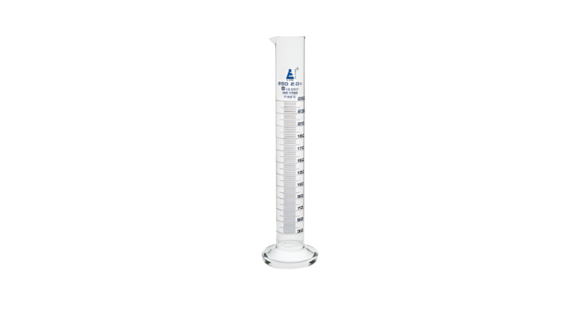 250ml Glass Measuring Cylinder || Round Glass Base