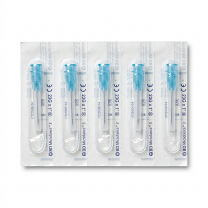 23G BD Microlance 3 Hypodermic Needles || 1", 0.6mm x 25mm || Standard, Blue || Pack of 100