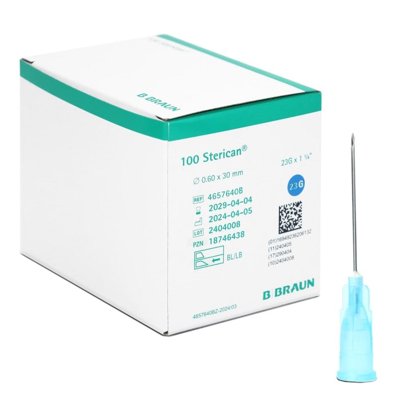 Braun Sterican Disposable Cannulas || 23G, 1", 0.60 x 25mm || Pack of 100