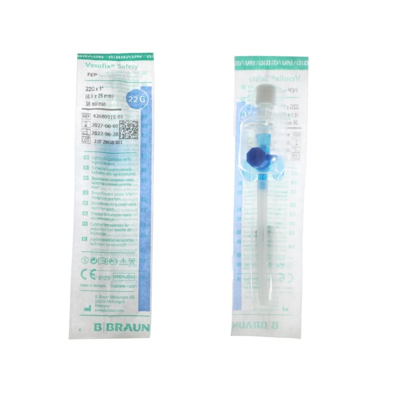 Braun Vasofix Safety IV Cannula 16G 1.7 x 50mm || Grey