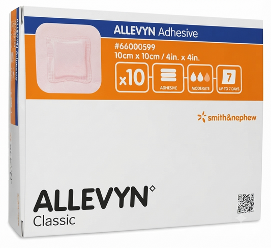 Allevyn Adhesive Foam Sterile Dressing by Smith & Nephew || Secure Wound Care || Pack of 10