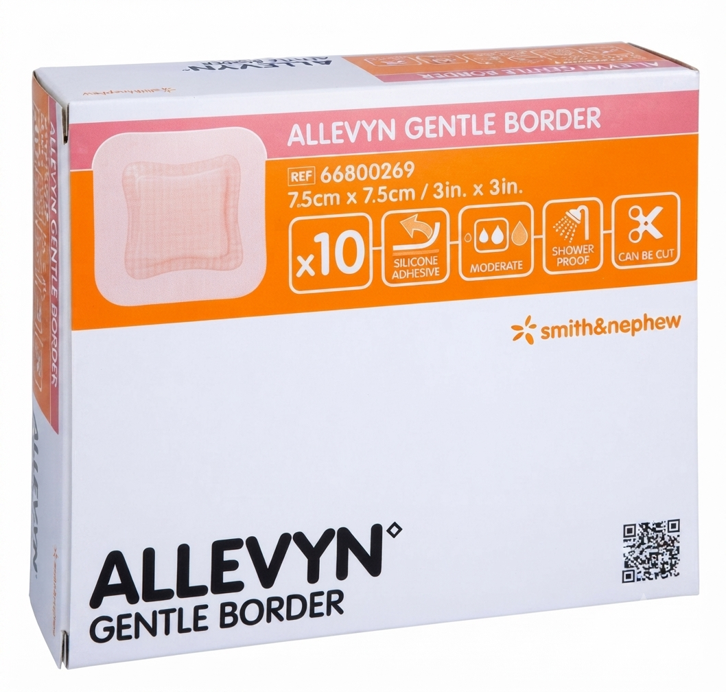 Allevyn Adhesive Foam Sterile Dressing by Smith & Nephew || Secure Wound Care || Pack of 10