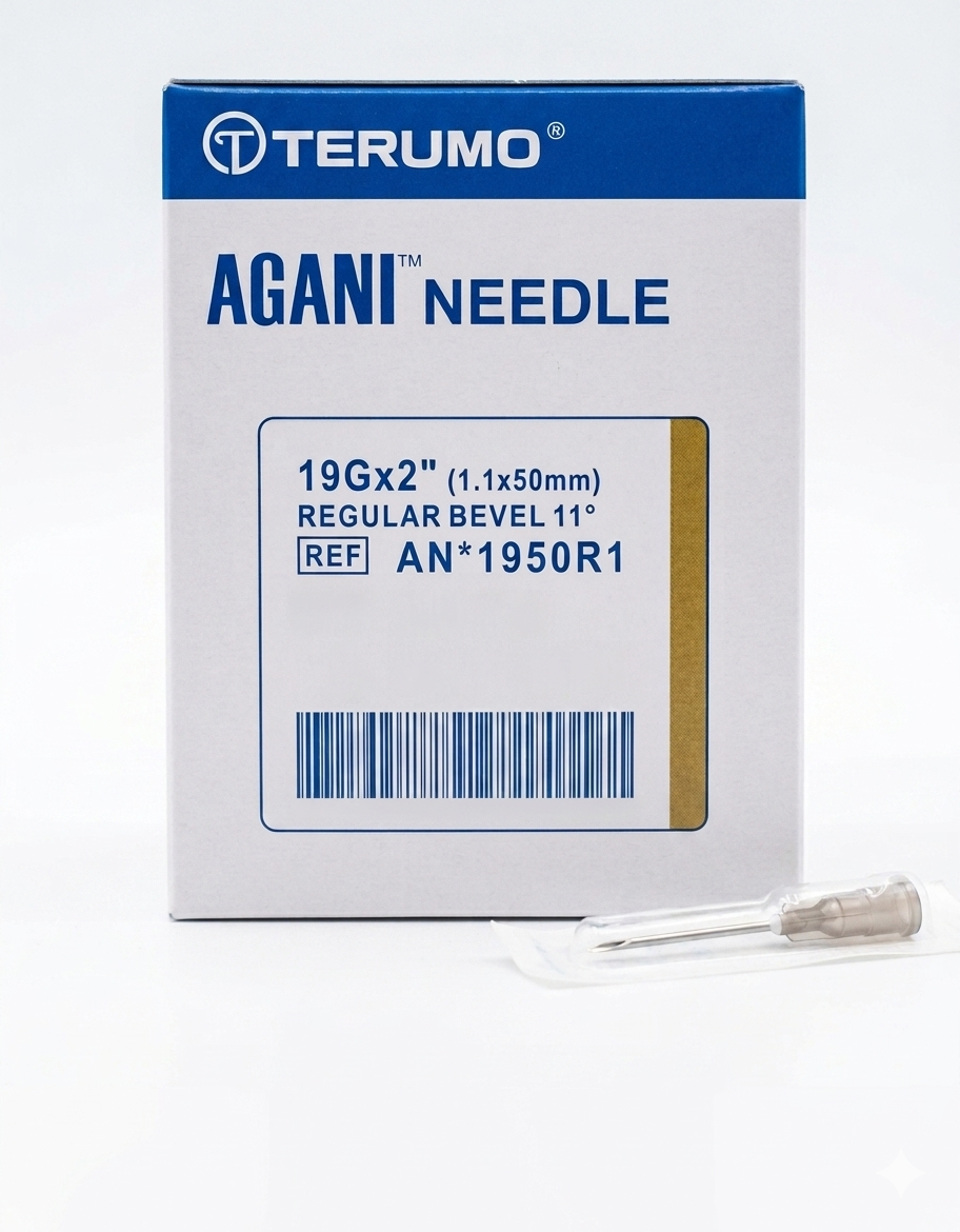 19G Terumo Agani Disposable Needles || Cream || Pack of 100