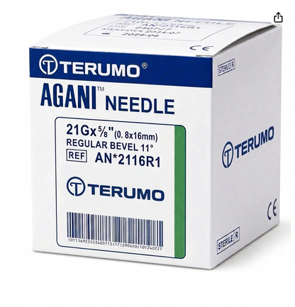 21G Terumo Agani Disposable Needles || Green || Pack of 100