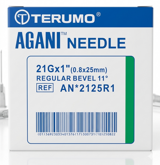 21G Terumo Agani Disposable Needles || Green || Pack of 100