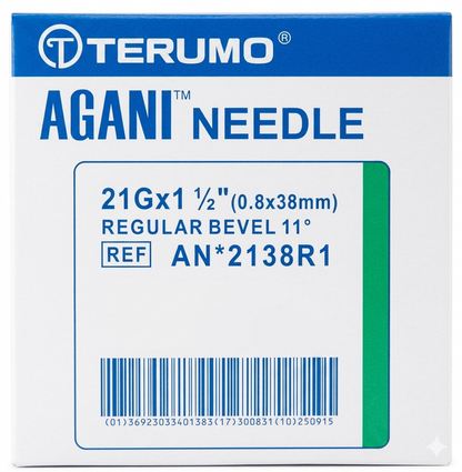 21G Terumo Agani Disposable Needles || Green || Pack of 100