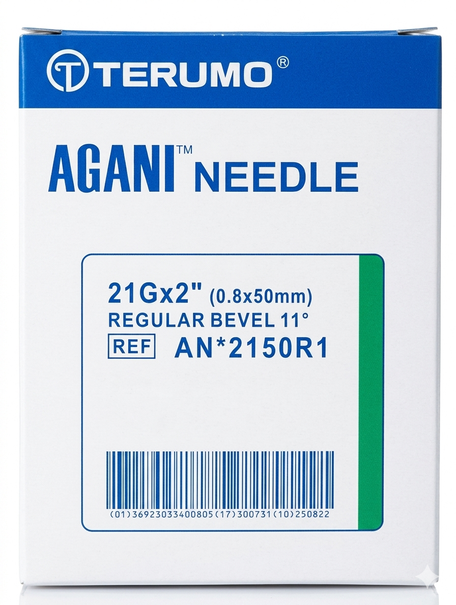 21G Terumo Agani Disposable Needles || Green || Pack of 100