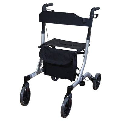 Aidapt Deluxe Ultra Lightweight Folding 4 Wheeled Rollator - Grey