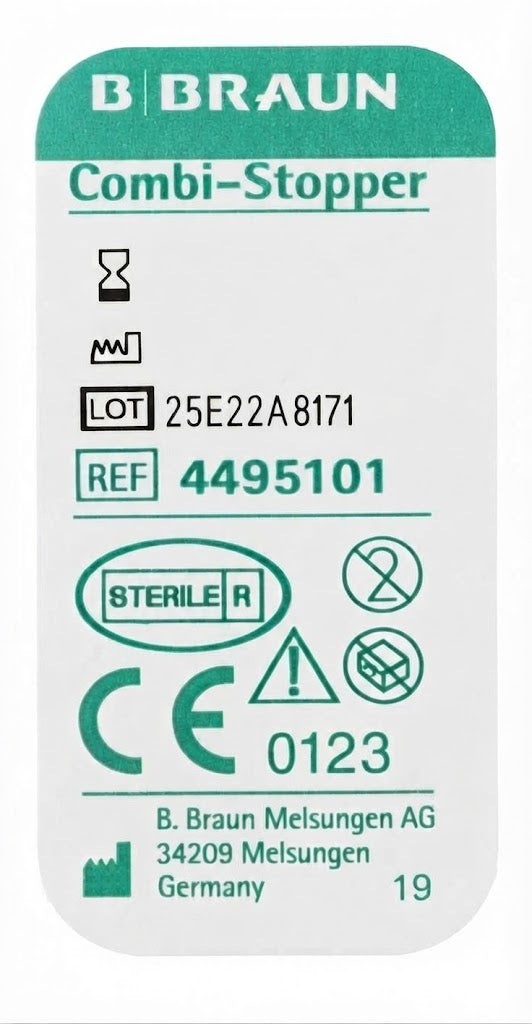Sterile Luer-Lock Combi Stopper Syringe Bung Caps || B. Braun