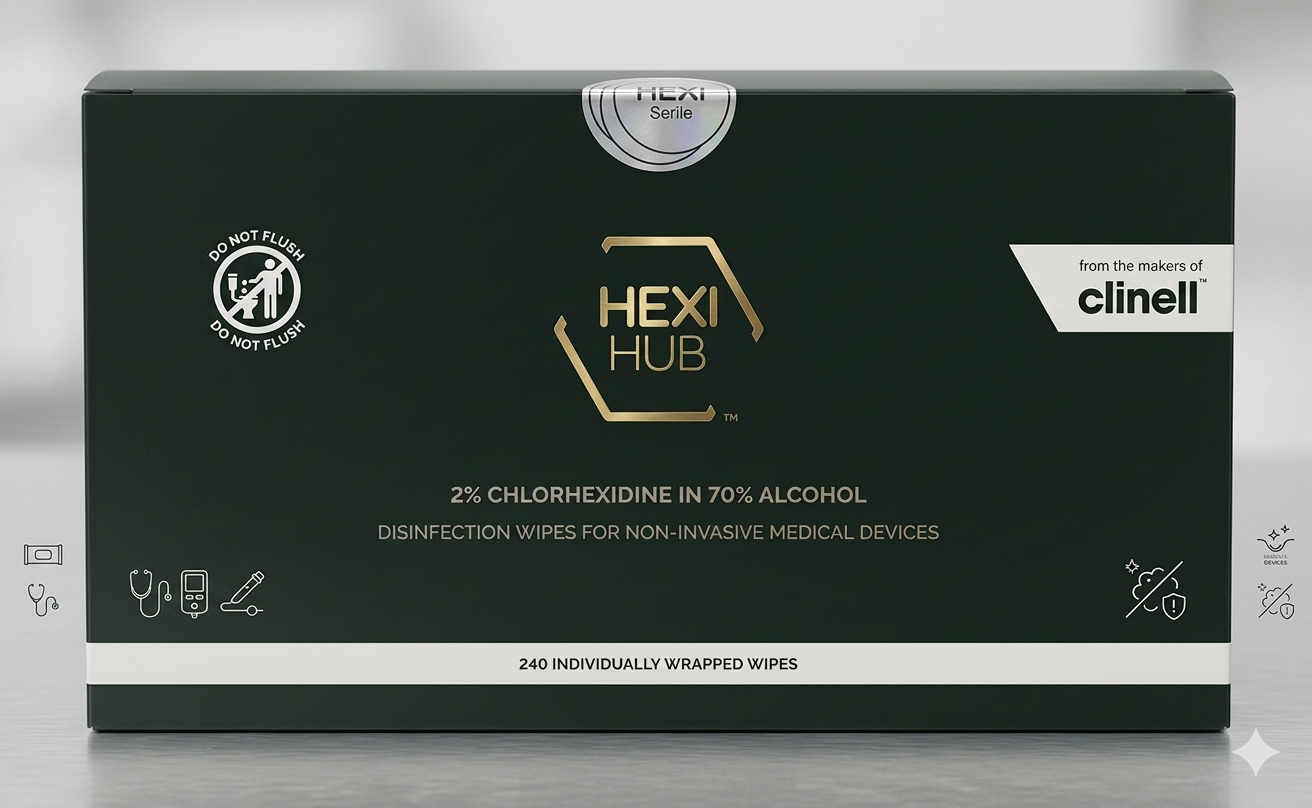 Clinell 2% Chlorhexidine in 70% Alcohol Surface Wipes || Pack of 240 Sachets