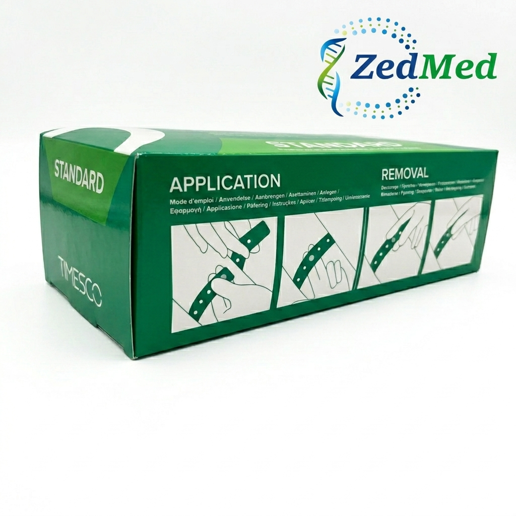 Standard Tourni Button Single Use Tourniquets with Dispenser Box || Pack of 100