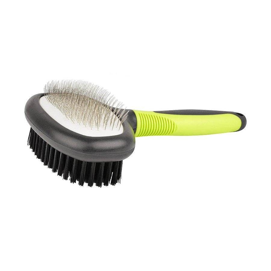 Double-Sided Fur Brush with Classic Handle