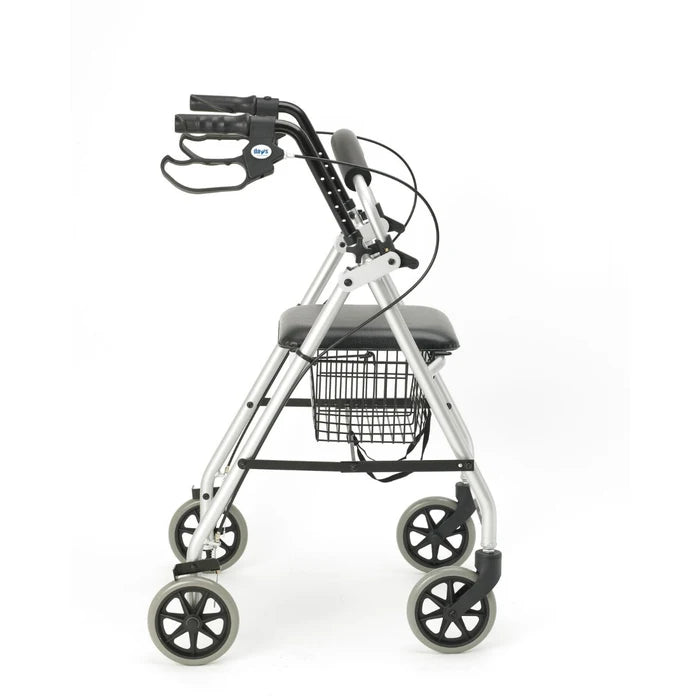 Rollator with Seat || Lightweight and Foldable || Silver Grey
