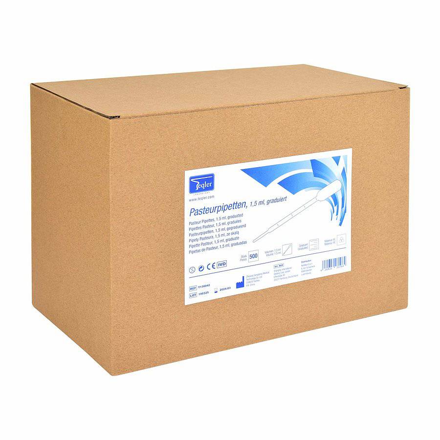 Pasteur Pipettes (1.5ml) x 500