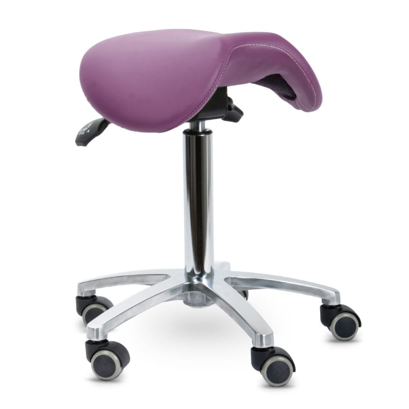 Revolving Stool with Tilting --- SADDLE STOOL ***Magenta colour***