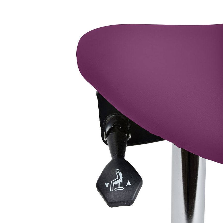 Revolving Stool with Tilting --- SADDLE STOOL ***Magenta colour***